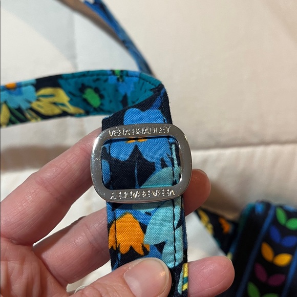 Vera Bradley Little Flap Hipster "Midnight Blues" Crossbody Quilted Bag - Picture 4 of 9